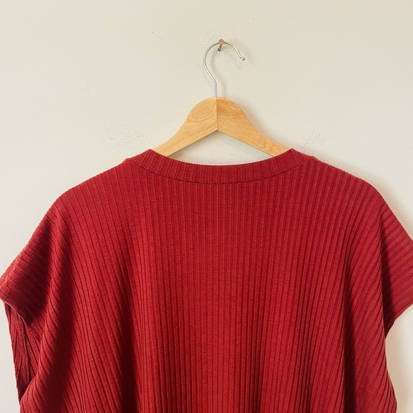 Eileen Fisher Red Ribbed Sleeveless Tunic NWT - Picture 9 of 9